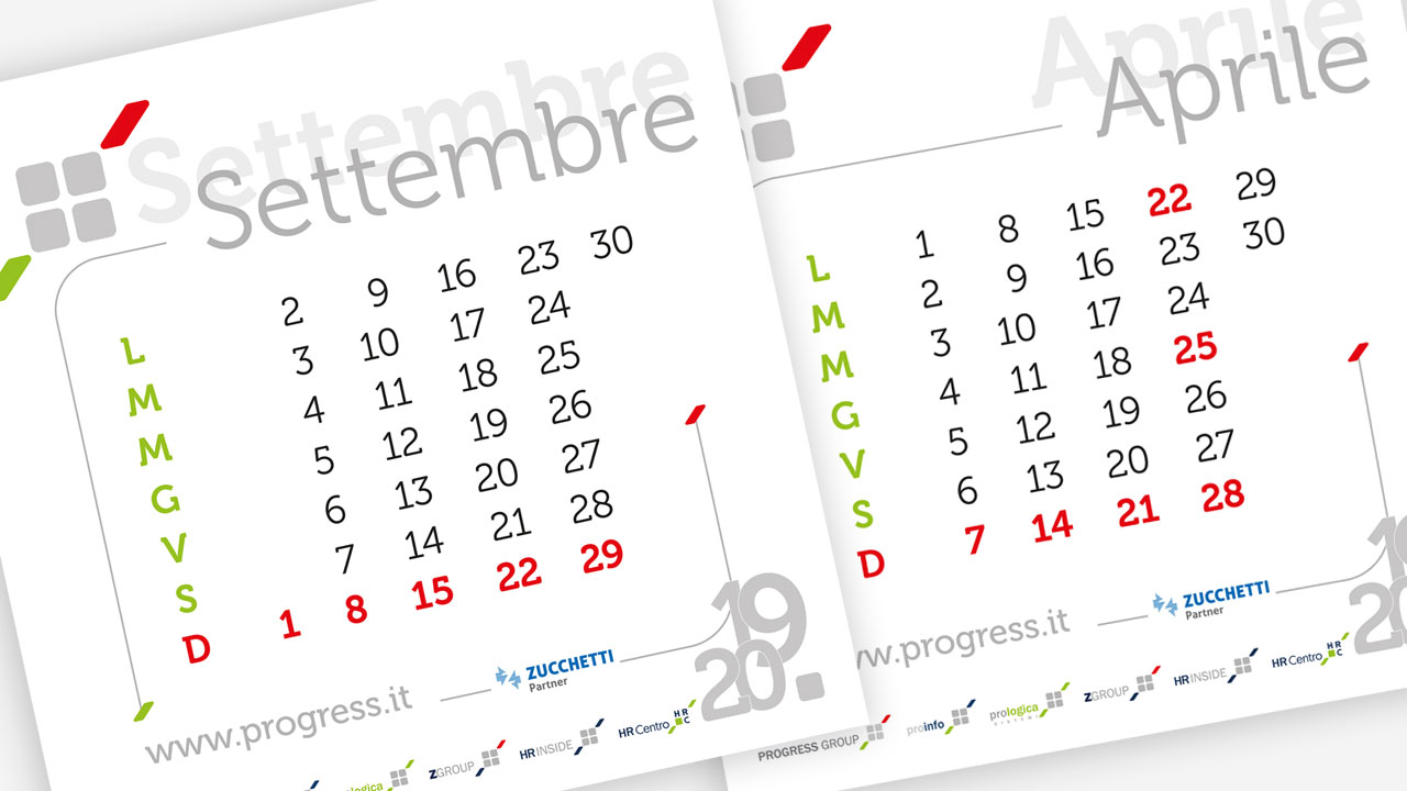 Progress Group calendario eligrafica 2