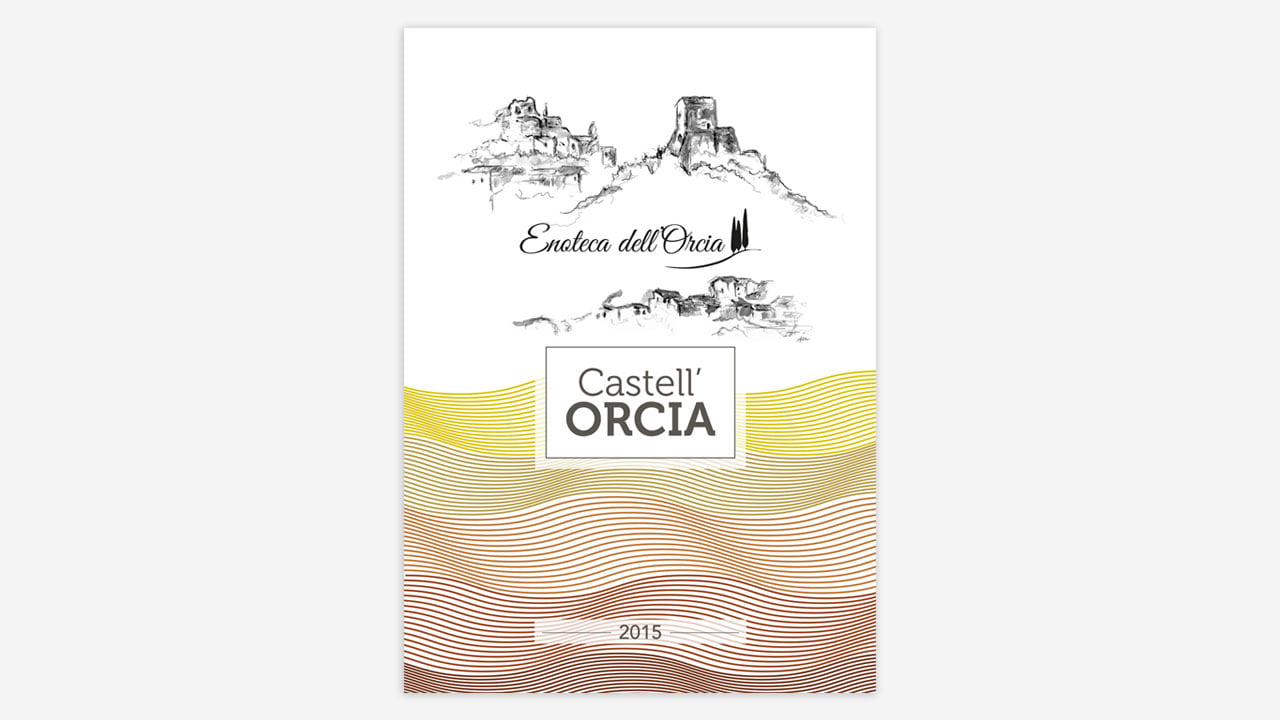 enoteca dell'orcia etichetta vino eligrafica