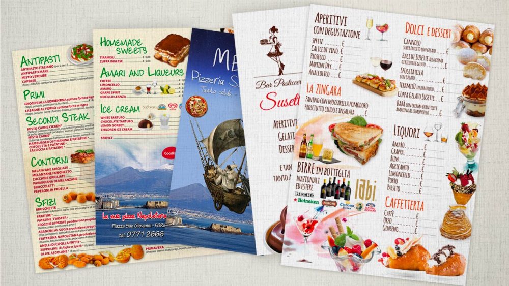 menu che fanno venire appetito eligrafica formia