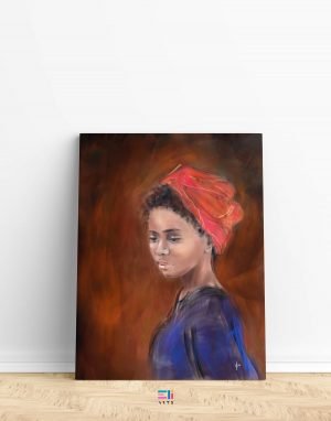 donna con turbante fine art eligrafica variante1