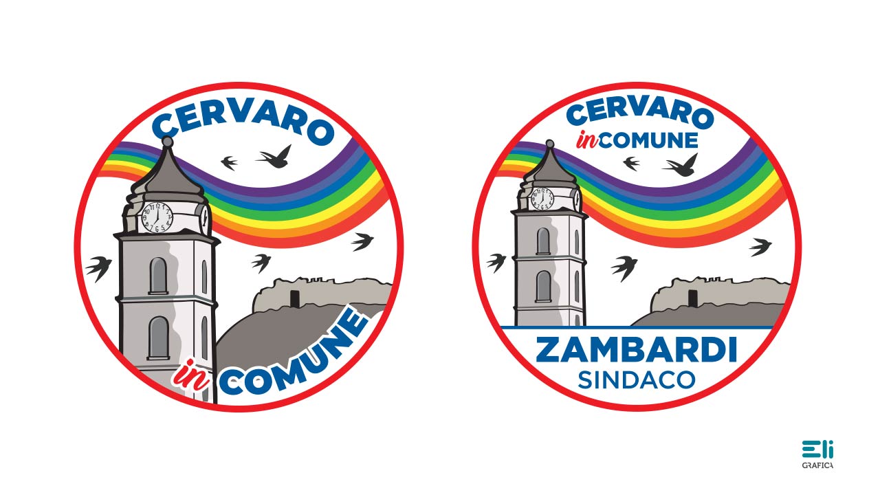 Cervaro in comune logo politico eligrafica