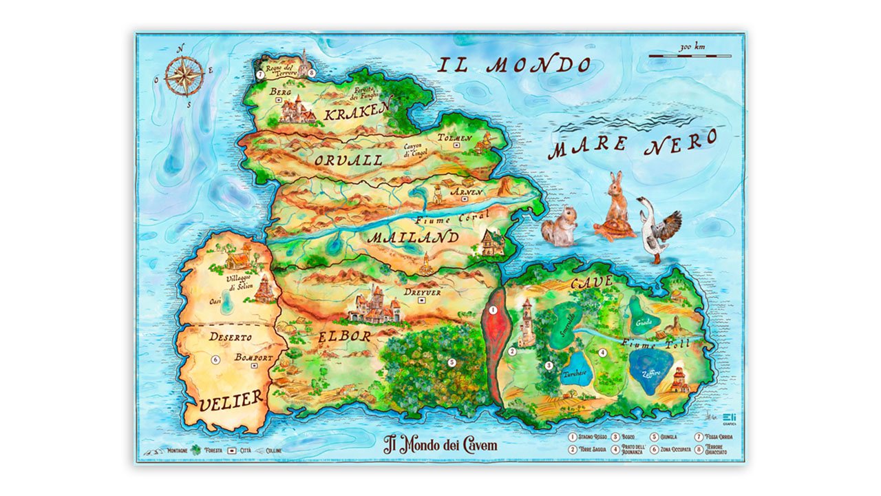 cartina fantasy illustrata eligrafica 1