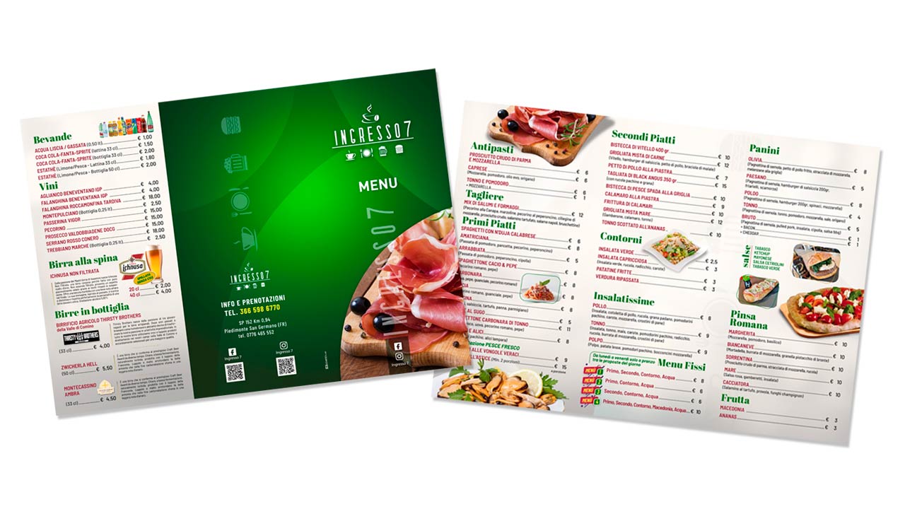 ingresso 7 vela menu eligrafica elisa