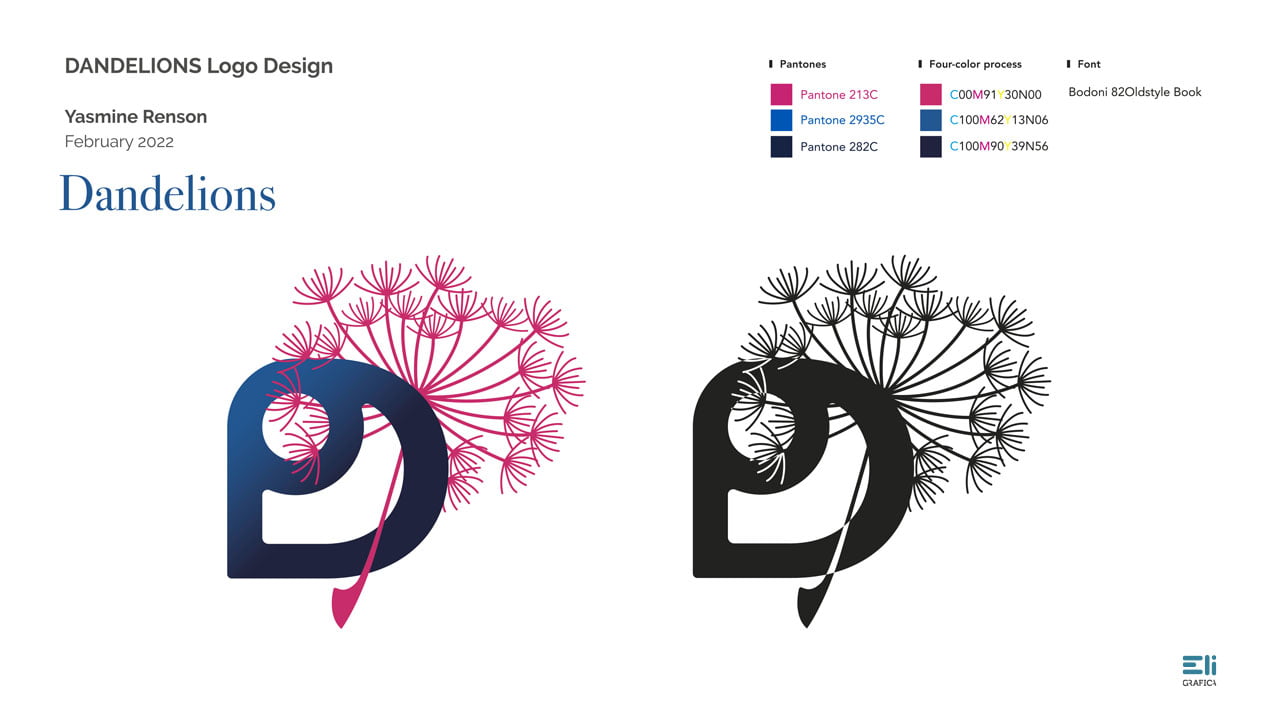 Logo design dandelions eligrafica