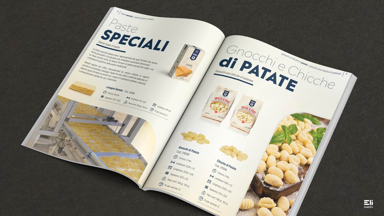 catalogo gnocchi e lasagne eligrafica