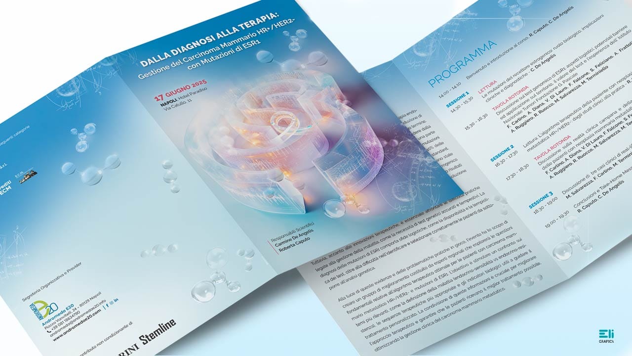 dalla diagnosi alla terapia brochure eligrafica