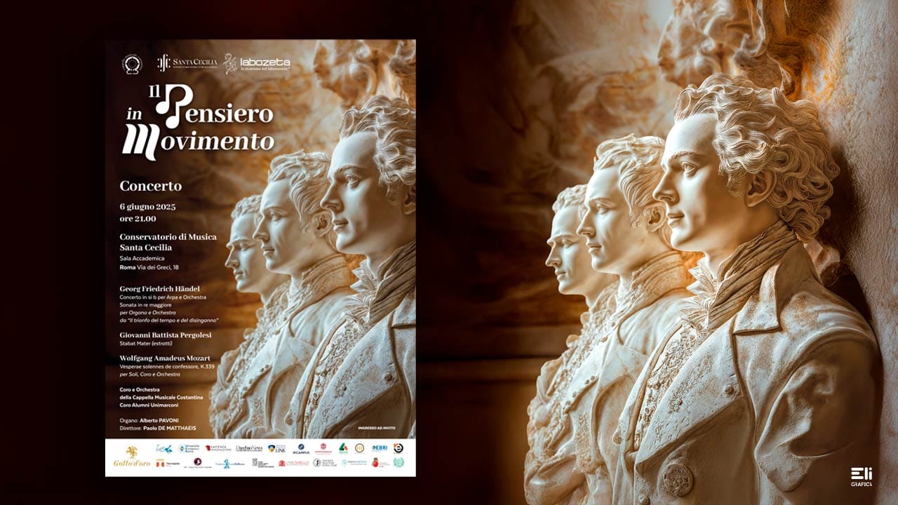 il pensiero in movimento locandina eligrafica